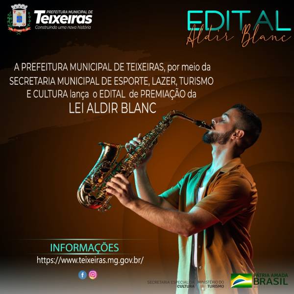 Edital 001/2021 de Chamamento Público para a seleção e premiação de ATIVIDADES ARTÍSTICAS E CULTURAIS - Lei Aldir Blanc